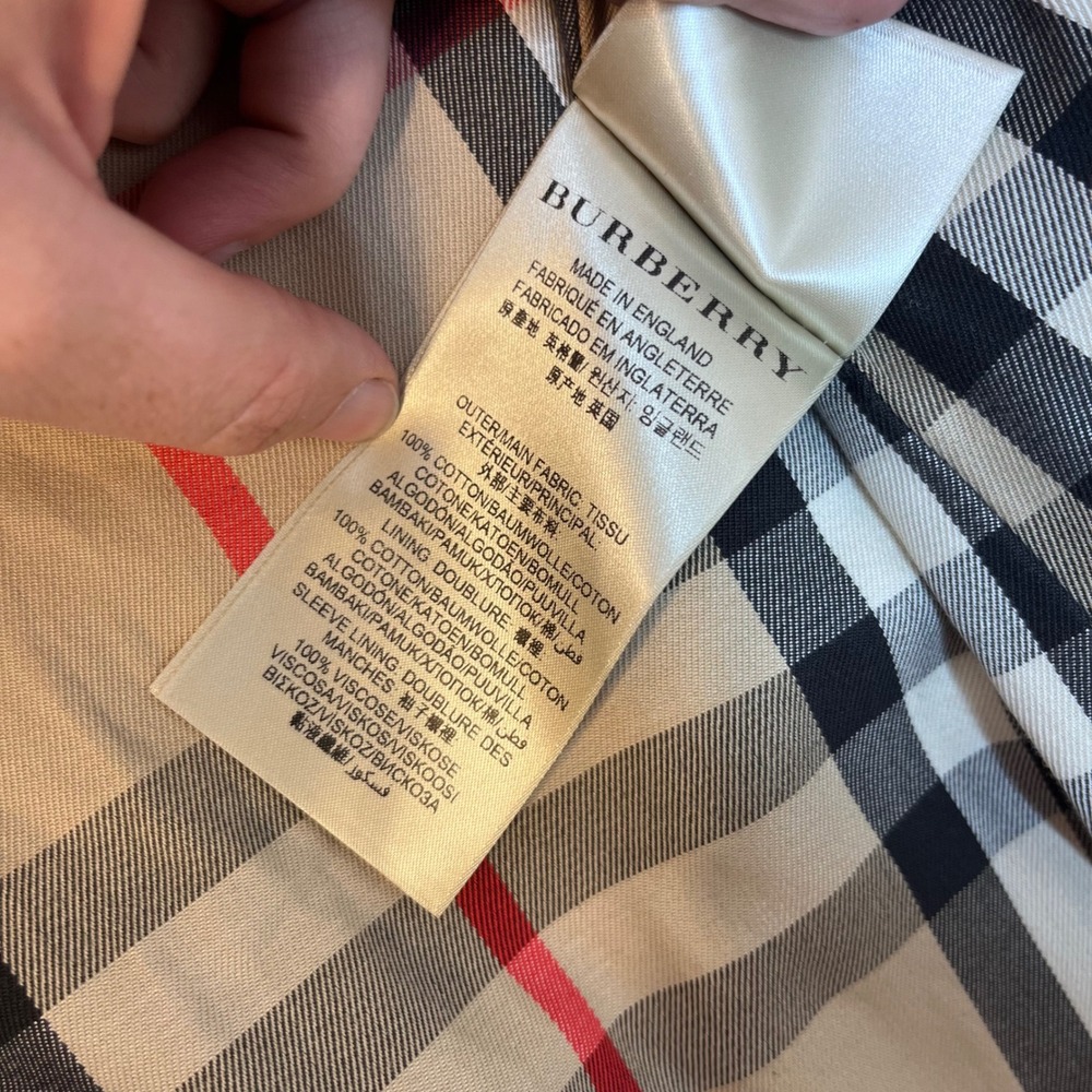 Burberry The Kensington Trench Coat Honey Beige Made in England Size 10 US - Picture 14 of 16
